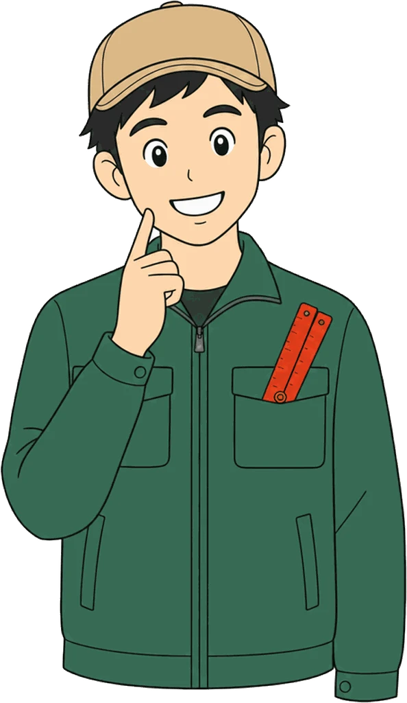 考えている若い職人のイラスト